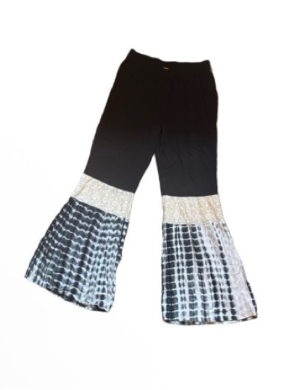 Kori Black and White Tie-Dye Bell Bottom pants